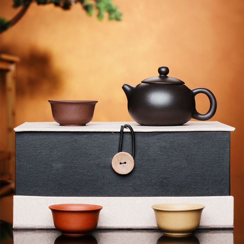 Ceainic cu capacitate mică Yixing din lut purpuriu, pentru uz casnic, set Gongfu de ceai