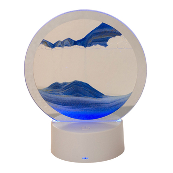 Lampă de noapte în stil chinezesc cu pictură cu nisip curgător – ornament decorativ pentru dulap TV sau birou