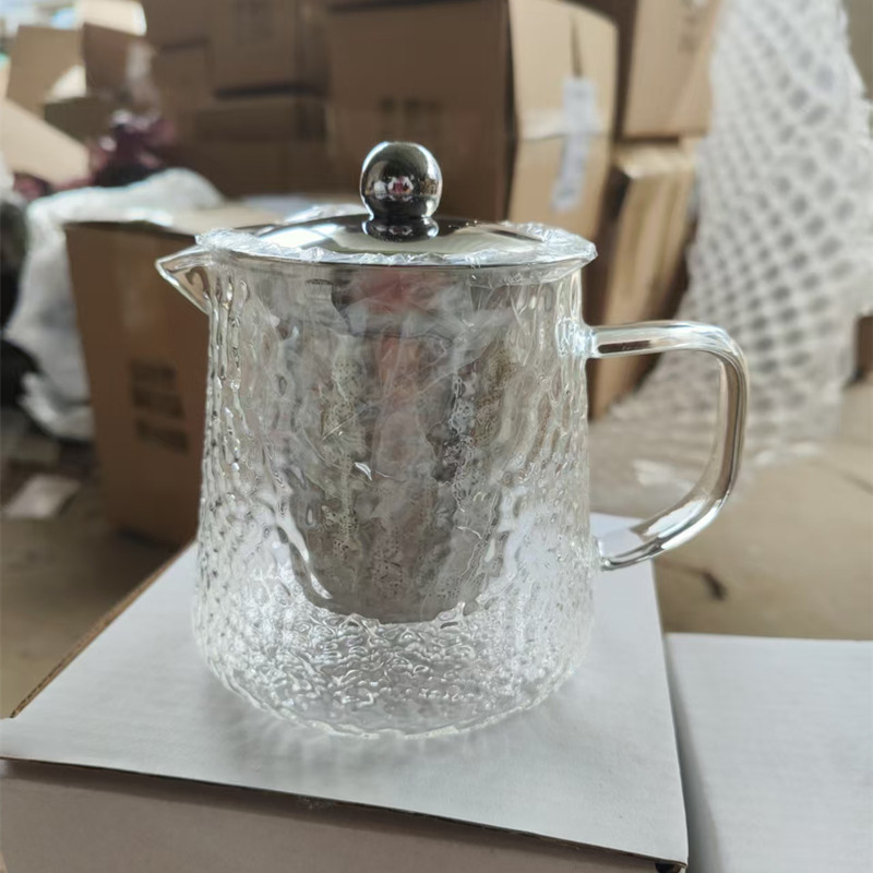 Ceainic din sticlă rezistent la temperaturi înalte pentru uz casnic, cu filtru pentru ceai de plante