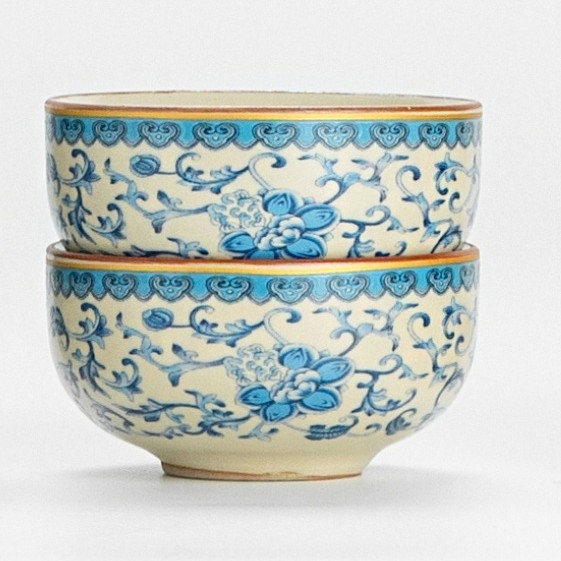 Set Kung Fu de ceai din ceramică Ru Kiln, albastru-alb, pentru uz casnic — ceainic ceramic, cești de ceai premium și bol cu capac
