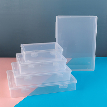 Cutie transparentă pentru fișiere A4, din plastic, capacitate mare (18 L), organizator de birou