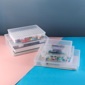 Cutie transparentă pentru fișiere A4, din plastic, capacitate mare (18 L), organizator de birou