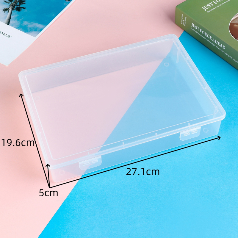 Cutie transparentă pentru fișiere A4, din plastic, capacitate mare (18 L), organizator de birou
