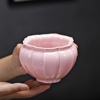 Vas ceramic pentru spălarea ceaiului, cu recipient pentru resturi de ceai și bazin de apă — set retro de accesorii pentru ceremonia ceaiului