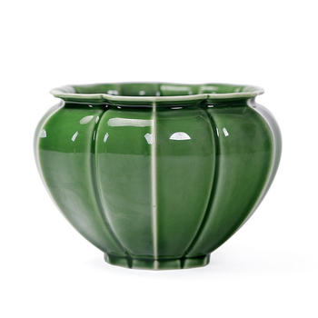 Vas ceramic pentru spălarea ceaiului, cu recipient pentru resturi de ceai și bazin de apă — set retro de accesorii pentru ceremonia ceaiului