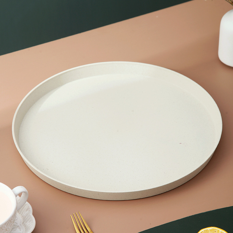 Tavă circulară din plastic, în stil nordic, pentru fructe, bomboane și fructe uscate; tavă de servire pentru ceai, pentru living, hotel sau restaurant; compatibilă cu microunde; personalizabilă