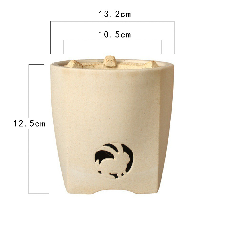 Set ceramic din lut alb, rezistent la căldură, pentru sobă cu cărbune, stil japonez, mâner lateral, glazură kiln
