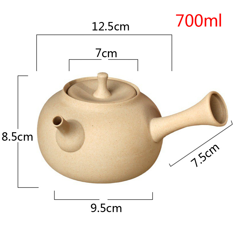 Set ceramic din lut alb, rezistent la căldură, pentru sobă cu cărbune, stil japonez, mâner lateral, glazură kiln