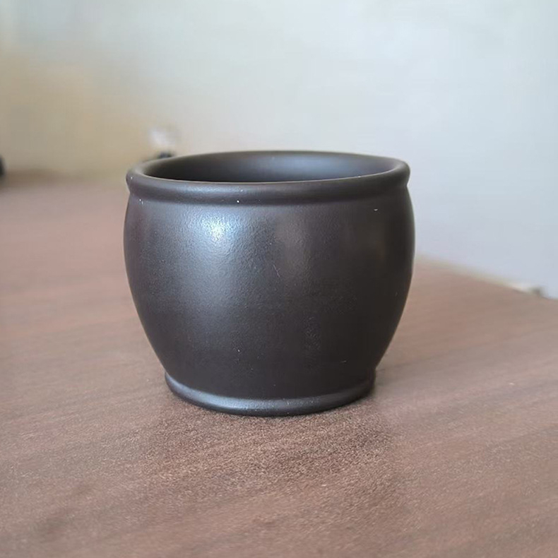 Căniță de ceai din nisip purpuriu cu material galben, pentru uz casnic