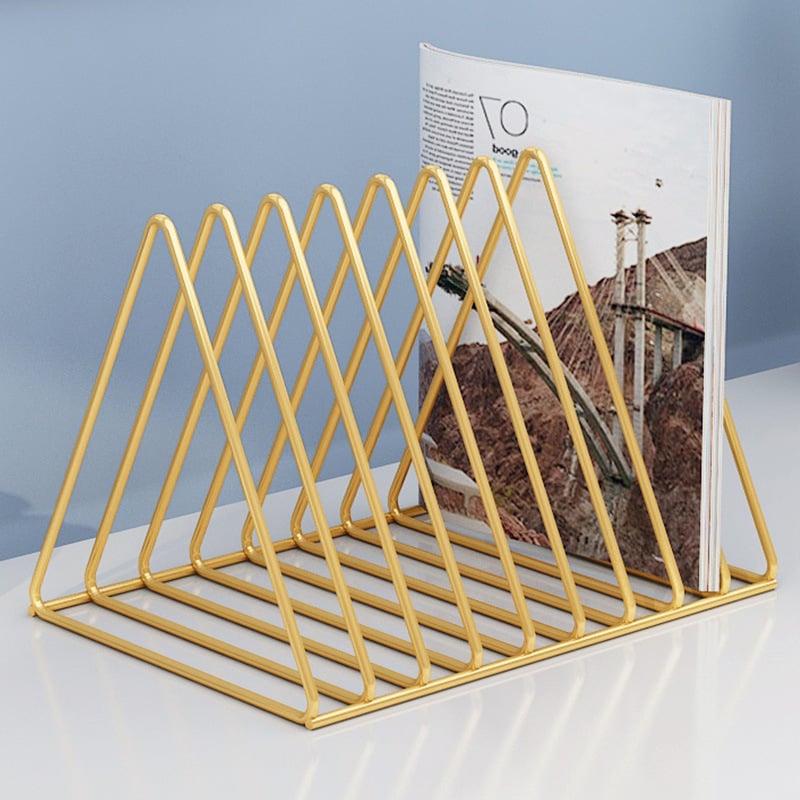 Raft de birou din metal triunghiular