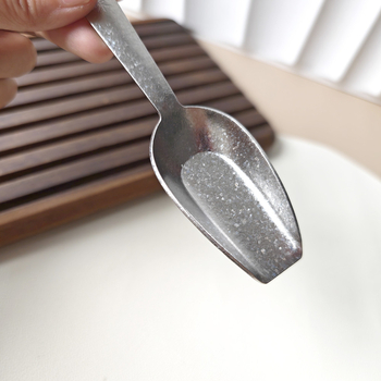 Linguriță de ceai din titan pur cu floare de gheață, stil Zen, pentru ceai și cafea