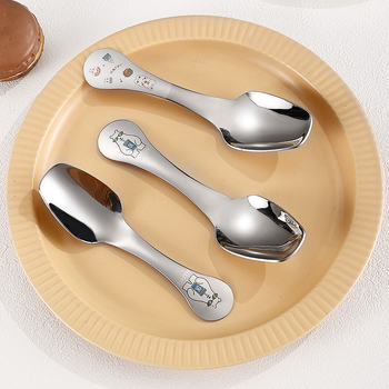 lingură de desert din oțel inoxidabil 304, design creativ, pentru iaurt și budincă, înghețată, lingură mică pentru prăjituri, cafea și ceai