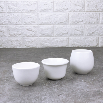 ceașcă de ceai din ceramică albă, stil chinezesc, design simplu