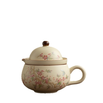 Set de ceai pentru o persoană - pentru călătorii, cu separare ceai-apă, ceașă de birou, oală de infuzie și ceașcă de cafea, personalizabil
