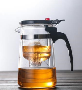 Ceainic Piaoyi Cup cu interior detașabil, 950 ml, sticlă borosilicată, stil simplu