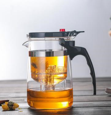 Ceainic Piaoyi Cup cu interior detașabil, 950 ml, sticlă borosilicată, stil simplu
