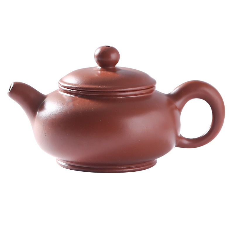 Ceainic din lut mov, capacitate mică, lucrat manual, set Gongfu pentru acasă cu trei cești, stil antic