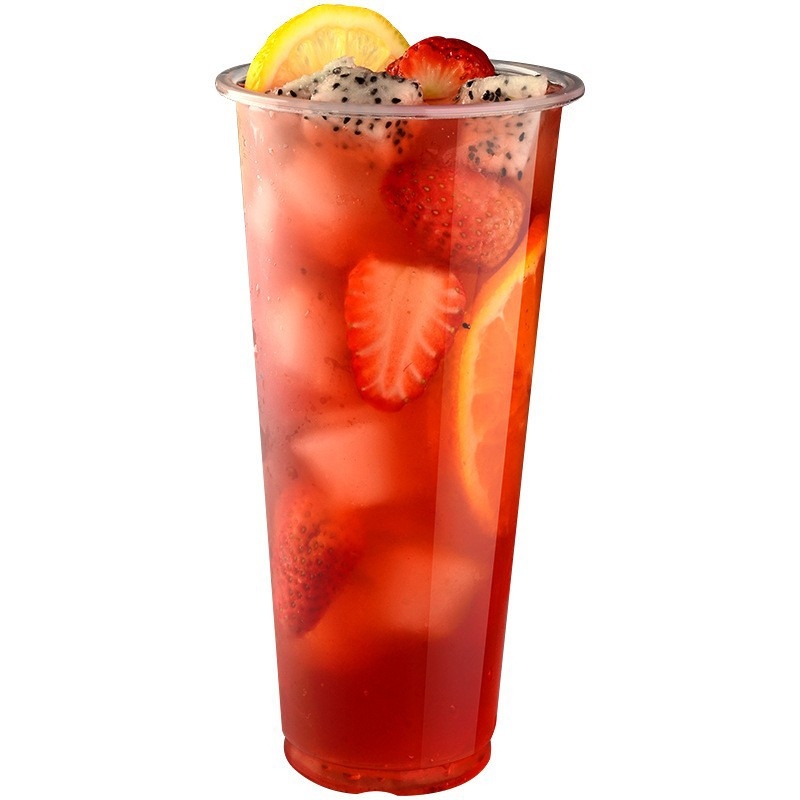 Pahar de ceai cu lapte, diametru 90 mm, PP transparent, de unică folosință, plastic îngroșat, 400-700 ml