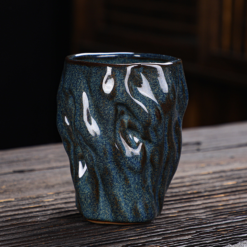 Ceașcă mare de ceai, stil japonez, ceramică brută – pentru degustare de ceai, apă și cafea
