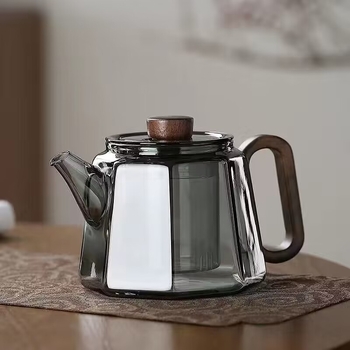 Ceainic din sticlă, rezistent la temperaturi înalte, infuzor de ceai pentru separare, set de ceai pentru uz casnic, compatibil cu plita ceramică electrică