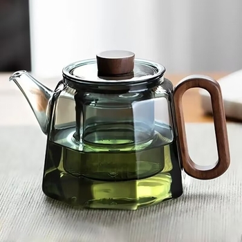 Ceainic din sticlă, rezistent la temperaturi înalte, infuzor de ceai pentru separare, set de ceai pentru uz casnic, compatibil cu plita ceramică electrică