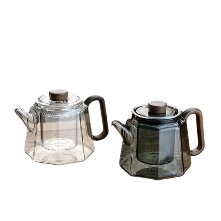 Ceainic din sticlă, rezistent la temperaturi înalte, infuzor de ceai pentru separare, set de ceai pentru uz casnic, compatibil cu plita ceramică electrică