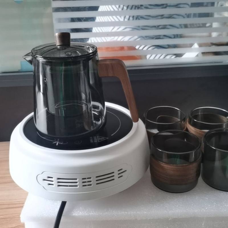 Ceainic din sticlă, rezistent la temperaturi înalte, infuzor de ceai pentru separare, set de ceai pentru uz casnic, compatibil cu plita ceramică electrică