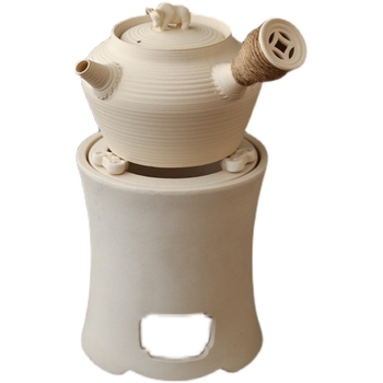 Ceainic din lut alb pentru Gongfu Cha Chaoshan, cu plită ceramică electrică