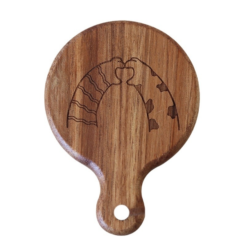 Deschizător de sticle din lemn de salcâm, cu magnet pentru frigider, în formă de scoică — logo DIY personalizat, cadou