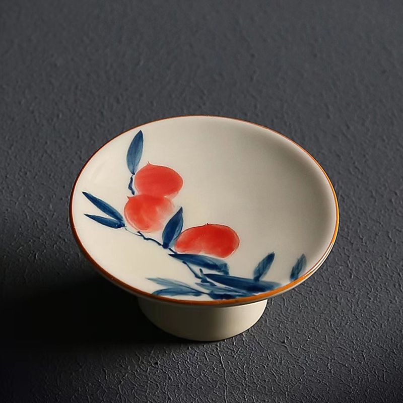 Set ceramic pentru ceremonie de ceai în stil chinezesc vintage, cu suport pentru capac, bol cu capac și accesorii Kung Fu Tea