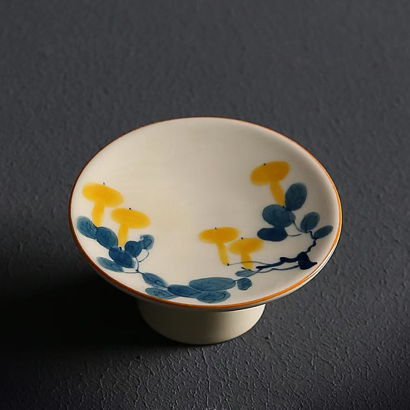 Set ceramic pentru ceremonie de ceai în stil chinezesc vintage, cu suport pentru capac, bol cu capac și accesorii Kung Fu Tea