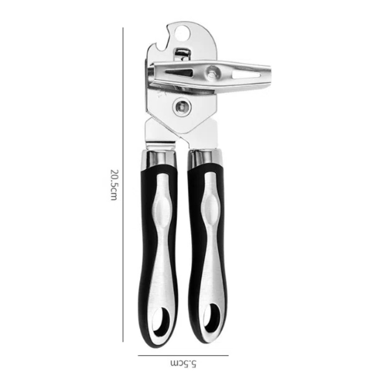 Deschizător multifuncțional din oțel inoxidabil, cu cuțit și deschizător de sticle, instrument de bucătărie, 22.2 × 5.5 cm