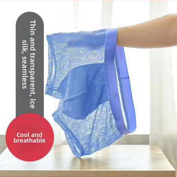 Ice Silk muške bokserice, prozračna mreža, srednji pojas, lagane i brzo sušeće za ljeto.