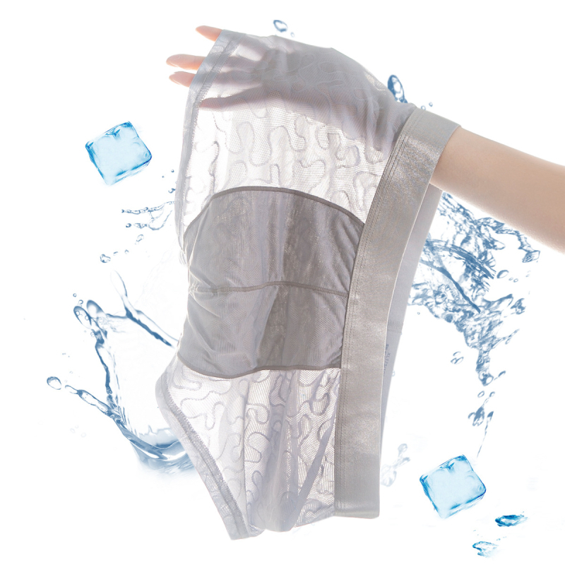 Ice Silk muške bokserice, prozračna mreža, srednji pojas, lagane i brzo sušeće za ljeto.