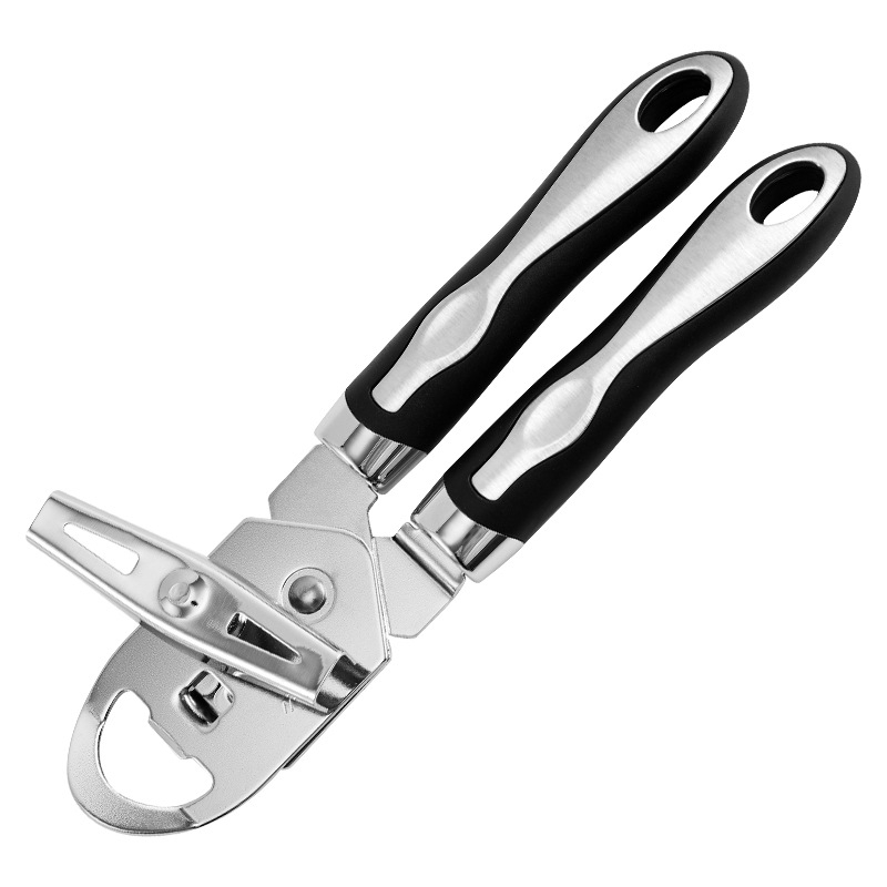 Deschizător de conserve cromat, multifuncțional, instrument manual de bucătărie