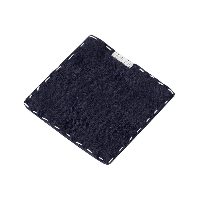 Suport pătrat pentru ceainic în stil Zen japonez, din bumbac și in, broderie manuală, izolație termică pentru ceașcă, accesorii pentru ceremonia ceaiului