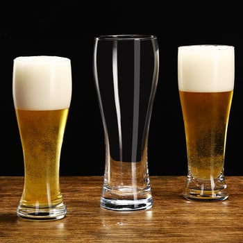 Pahare din sticlă pentru bere artizanală, capacitate mare 501–600 ml, transparent, stil modern pentru baruri și restaurante