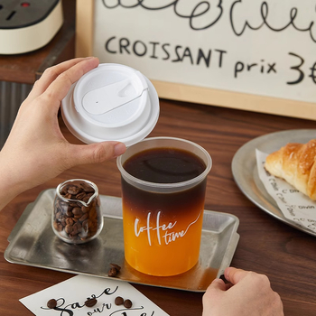 PP89 500-700 ml pahar cilindric din PP pentru ceai cu lapte și cafea, de unică folosință, finisaj mat, pentru take-away, cu capac opțional