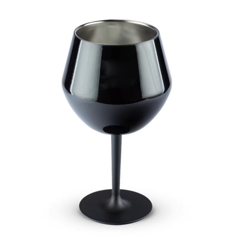 Pahar înalt de vin roșu din oțel inoxidabil 304, finisaj colorat vidat, mâner detașabil