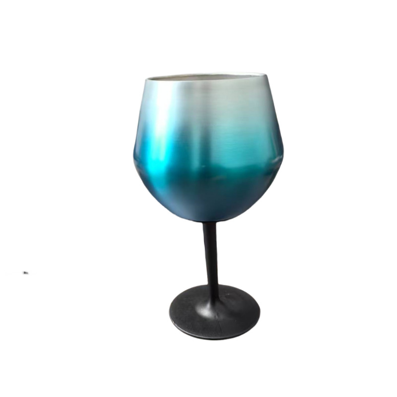 Pahar înalt de vin roșu din oțel inoxidabil 304, finisaj colorat vidat, mâner detașabil