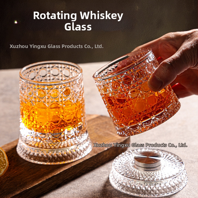 Pahar rotativ pentru whisky, lichior, coniac, vodcă și bere