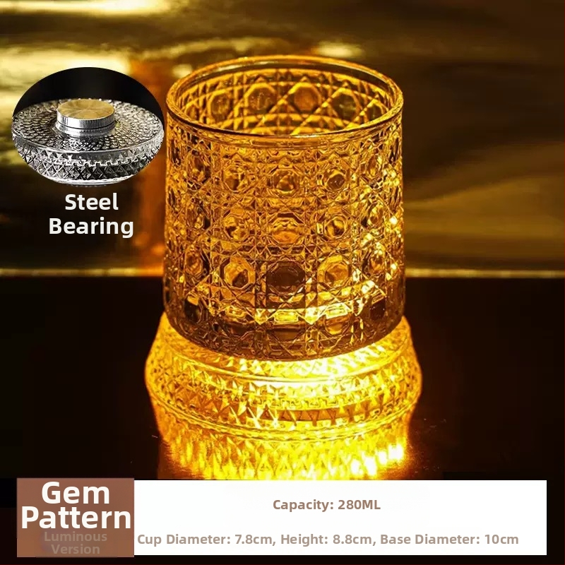 Pahar rotativ pentru whisky, lichior, coniac, vodcă și bere