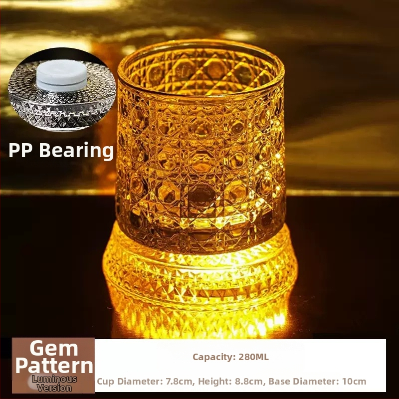 Pahar rotativ pentru whisky, lichior, coniac, vodcă și bere