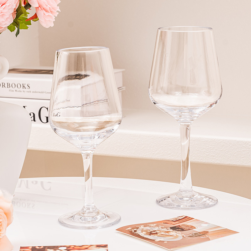 Pahar de vin roșu din policarbonat pentru bar, pahar plastic, transparent, anti-cadere, 401–500 ml