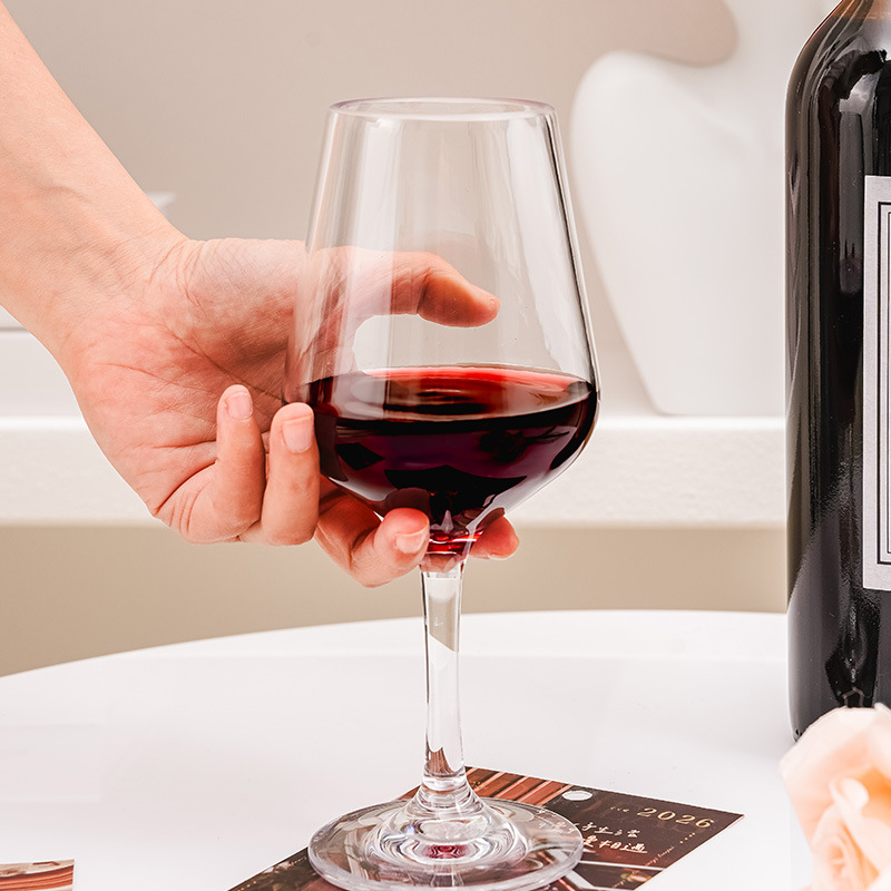 Pahar de vin roșu din policarbonat pentru bar, pahar plastic, transparent, anti-cadere, 401–500 ml
