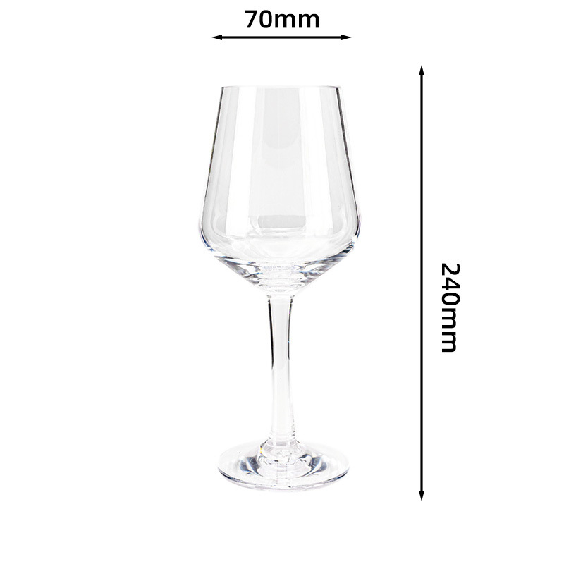 Pahar de vin roșu din policarbonat pentru bar, pahar plastic, transparent, anti-cadere, 401–500 ml