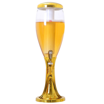 Dispenser de bere cu capacitate mare și iluminare LED, recipient de 3 litri pentru bere, butoi Cola și suc, set de băuturi