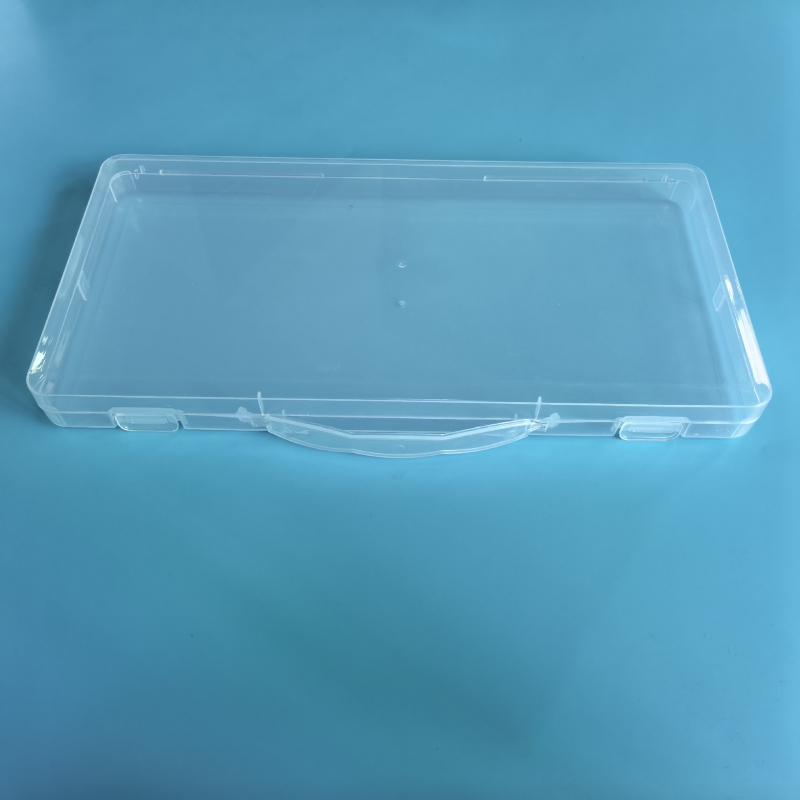 Set de cutii transparente PP pentru depozitare – piese, documente și accesorii; cutii din plastic de diferite dimensiuni, cu capac basculant; design modern minimalist; cutie pentru caligrafie.