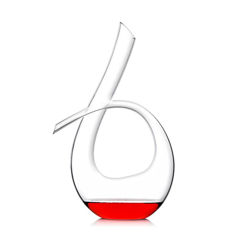Decantor de vin din sticlă cristală – set pentru uz casnic, stil european, 1000 ml, design minimalist modern