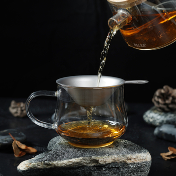 Filtru de ceai din titan pur – infuzor cu plasă fină, pentru ceainic și ceașcă, stil Kung Fu